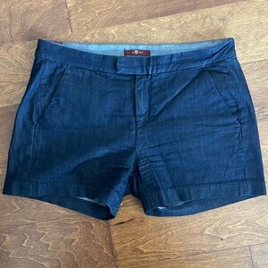7 For All Mankind dark wash shorts, size 27